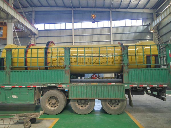 成都的客戶，您采購(gòu)的1.5×8m的雞糞烘干機(jī)已發(fā)出，請(qǐng)注意查收