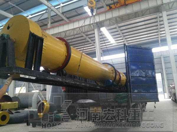 河南商丘的客戶，您采購(gòu)的Ф1200×8m雞糞烘干機(jī)已發(fā)出